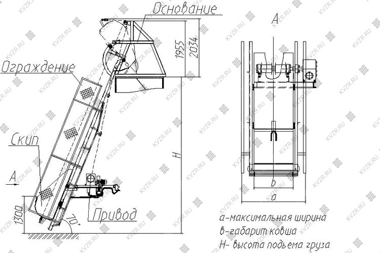 Чертеж транспортера СКИП-100